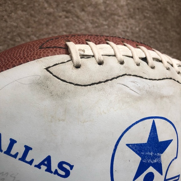 Vintage 1980's Dallas Cowboys Autographed Signed Football - No COA - Picture 8 of 16